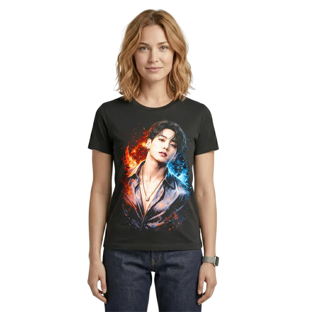 100212-babylook-preta CAMISETA JUNGKOOK - BTS - Imagem 1