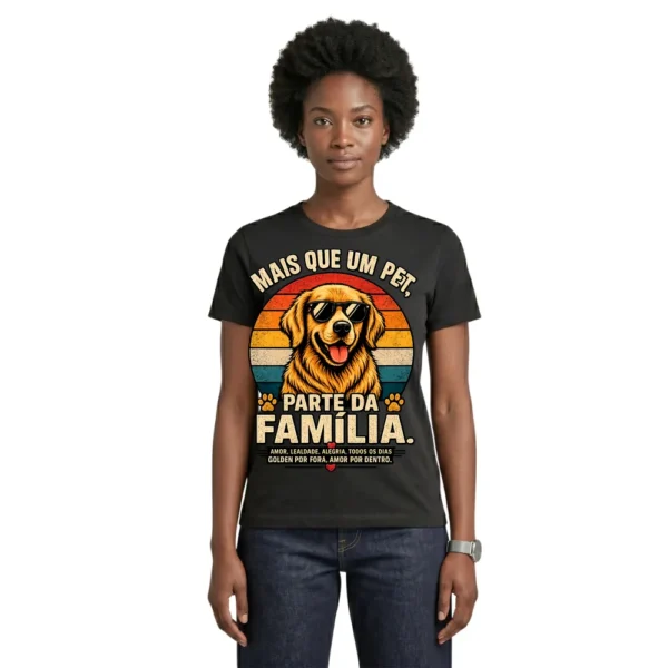CAMISETA MAIS QUE UM PET - GOLDEN